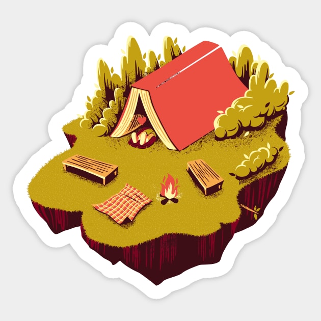 The Best Vacation Reading Book Camping Sticker by Tobe_Fonseca